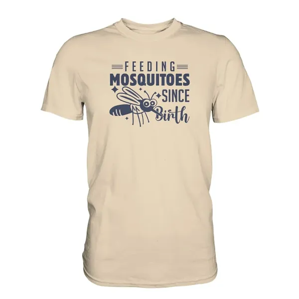 DTF-Druck Spruch-Motiv auf beigem Shirt