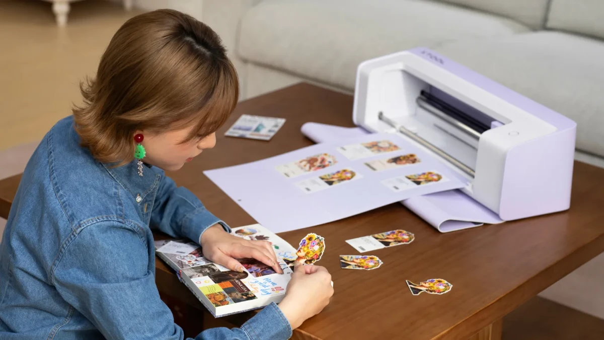 Mit dem xTool C1 gedruckte und konturgeschnittene Foto-Sticker